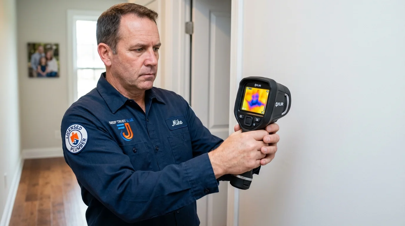 Thermal imaging leak detection by Johns Plumbing LLC in Pearl River